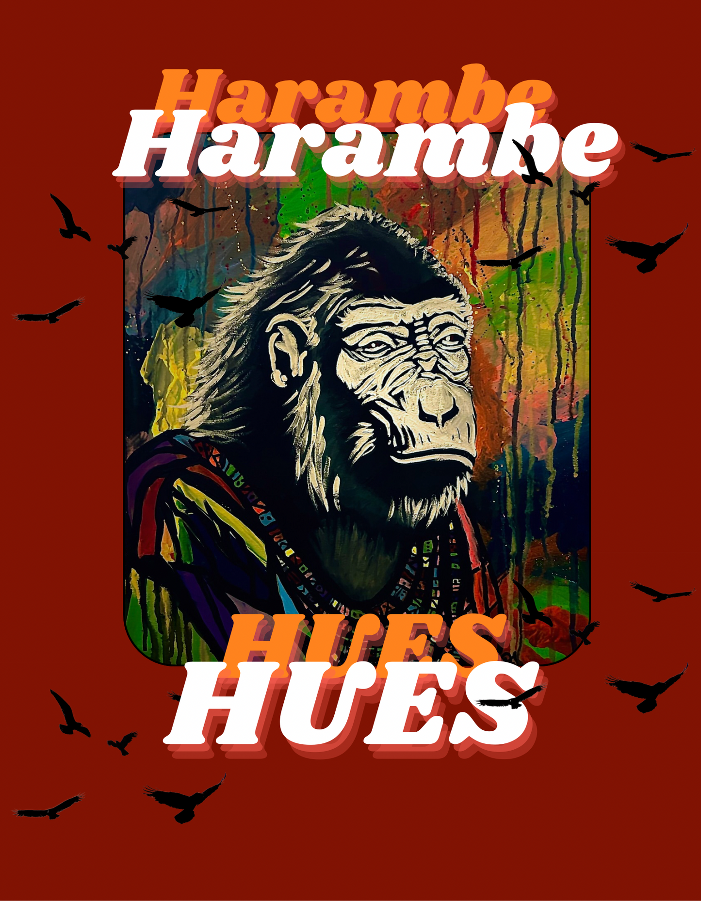 HarambeHues- Unisex t-shirt/red