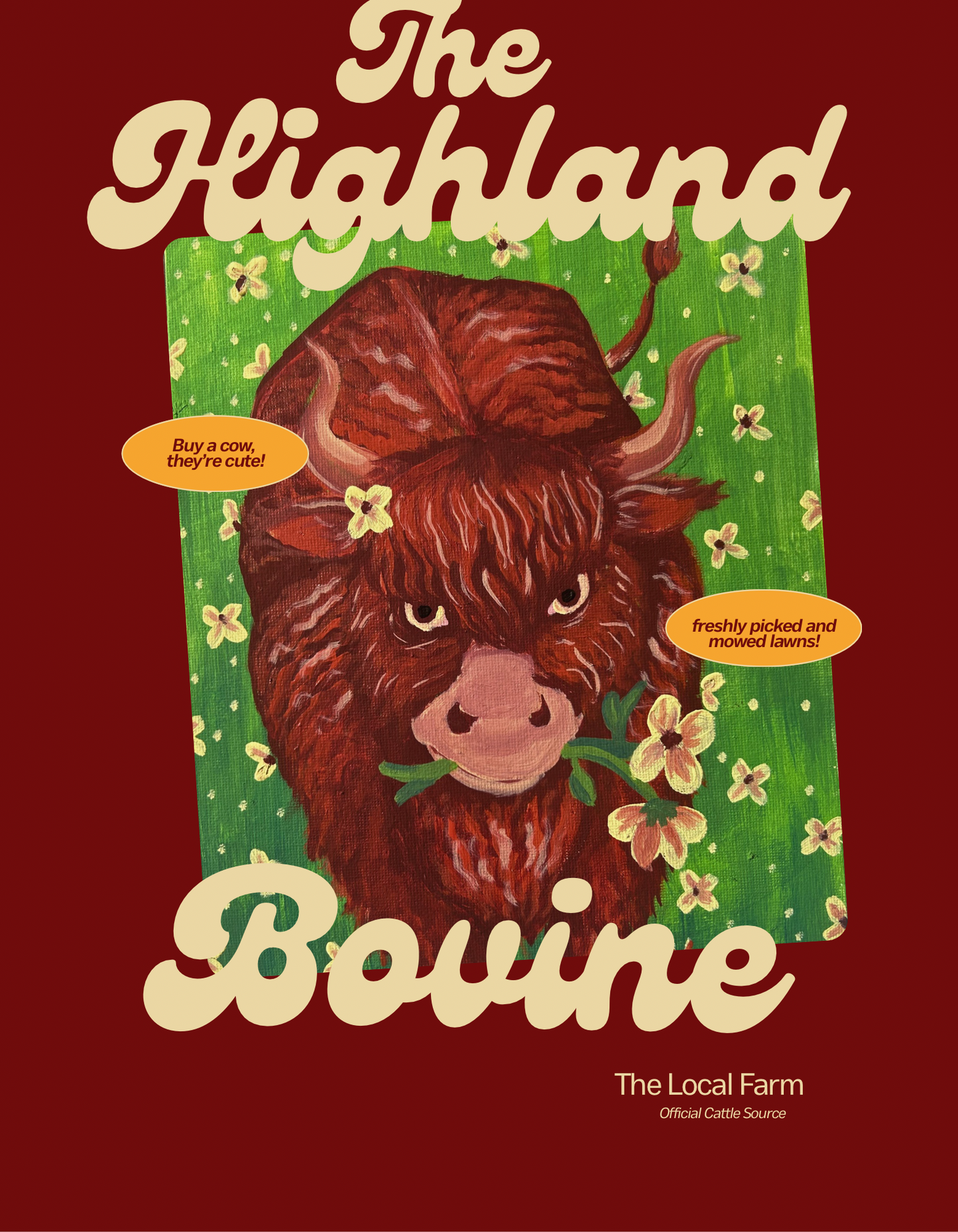 The Highland Bovine- (Black Unisex Hoodie)